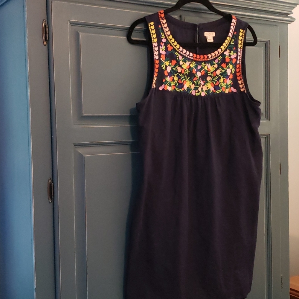 J. CREW Embroidered Cotton Sundress